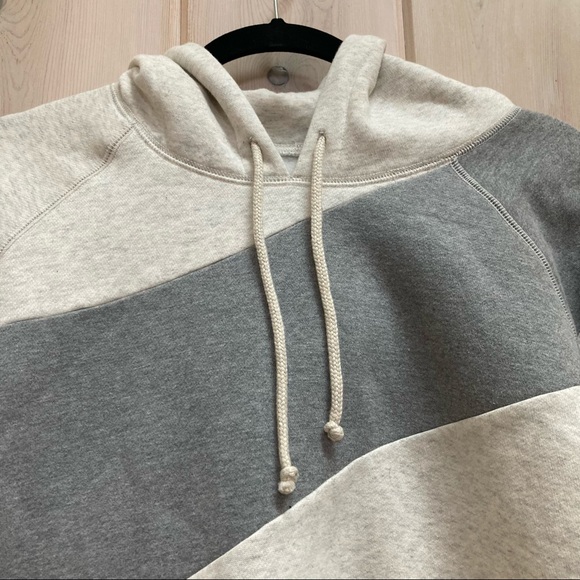 Faherty Striped Grey Ripple Pullover Cotton Hoodie - Picture 3 of 9